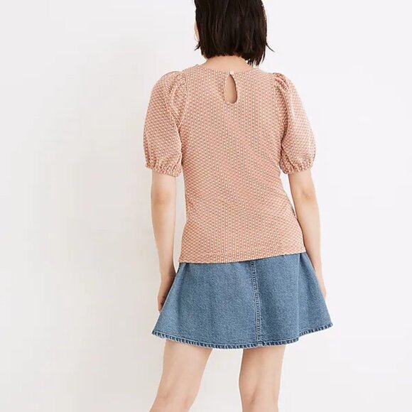 MADEWELL Floral Jacquard Puff-Sleeve Tee - Picture 4 of 8